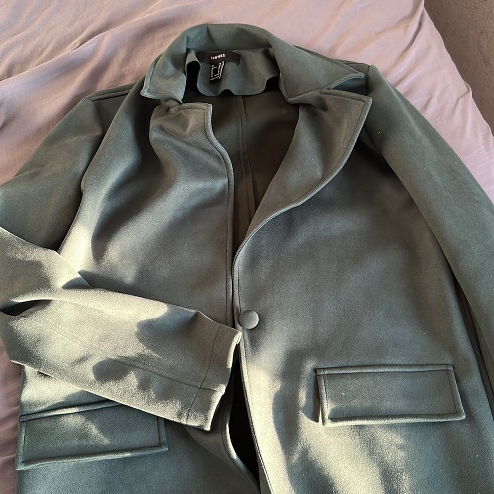 Suede long coat